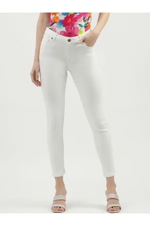 Benetton Women Cropped Skinny Fit Cotton Trousers