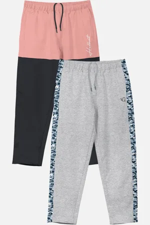 HELLCAT Boys Pack Of 2 Colourblocked Cotton Track Pants