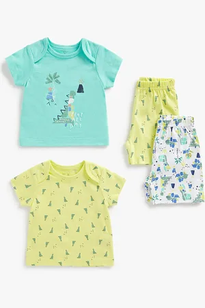 Mothercare Infants Kids Pack of 2 Printed T-shirt with Shorts