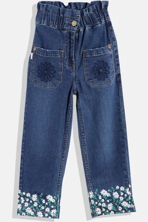 Allen Solly Girls Stretchable Jeans with Printed Detail