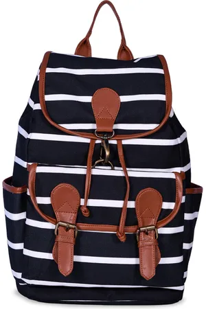 Mast & Harbour Striped Canvas Backpack