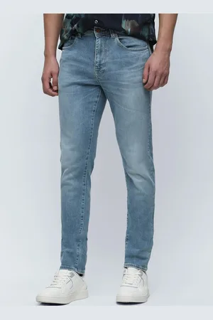 SELECTED Men Slim Fit Clean Look Heavy Fade Stretchable Jeans
