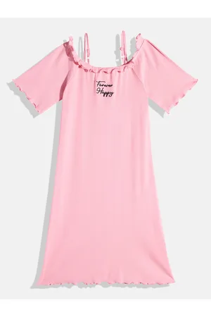 HERE&NOW Girls Cold-Shoulder A-Line Dress