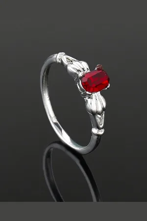 ESTELE Rhodium-Plated Crystals Finger Ring