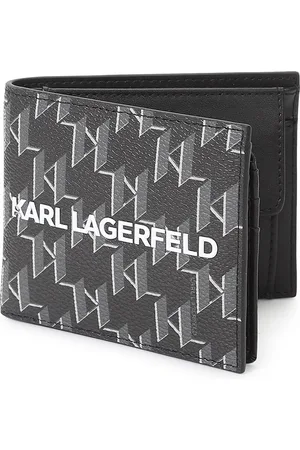 Karl Lagerfeld Men Brand Logo Printed Canvas Two Fold Wallet (Onesize) by Myntra