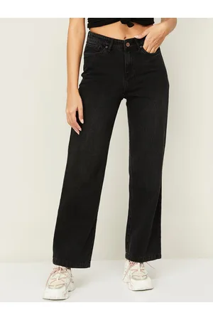 Xpose Women Comfort Wide Leg Fit High-Rise Jeans
