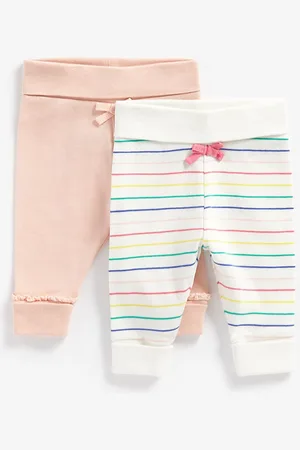 Mothercare Kids Pack Of 2 Striped Pure Cotton Joggers