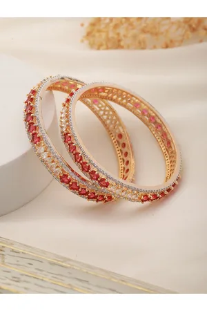 Saraf RS Jewellery Set Of 2 Gold-Plated Bangles