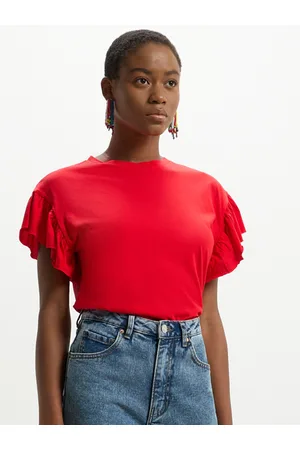 Calliope Flutter Sleeve Cotton Top
