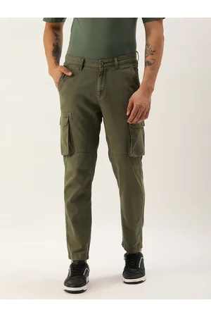 IVOC Men Solid Regular Fit Cargos Trousers