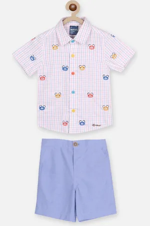 Nauti Nati Boys Printed Pure Cotton Shirt with Shorts