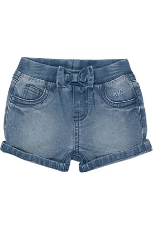 Mothercare Girls Washed Regular Fit Mid-Rise Denim Shorts