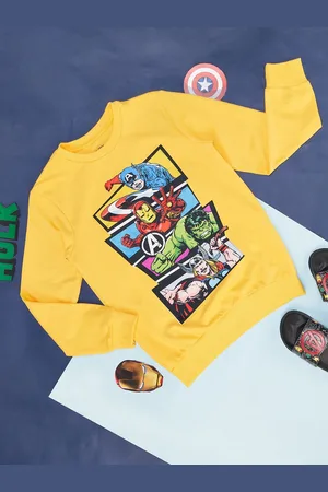 Pantaloons Boys Marvel Printed Cotton Pullover Sweatshirt