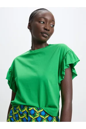 Calliope Flutter Sleeve Cotton Top