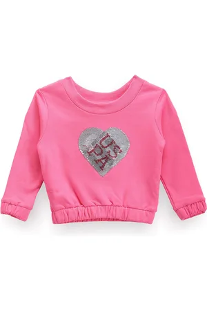 Ralph Lauren Girls Typography Printed Cotton Sweatshirt