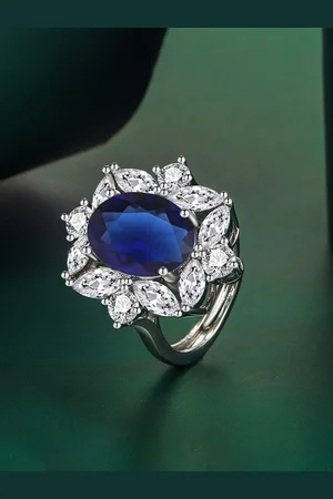 Designs & You Silver-Plated CZ-Studded Finger Ring