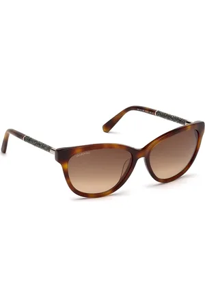 Swarovski Women Cateye Sunglasses With UV Protect Lens SK0131 57 53F