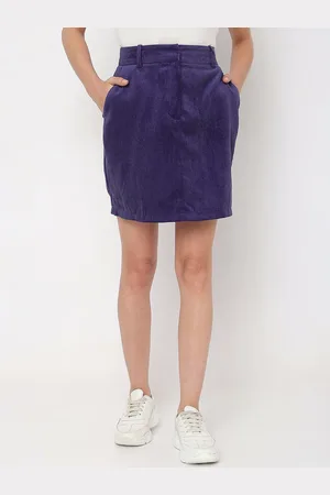 VERO MODA Self Designed Straight Mini Skirt