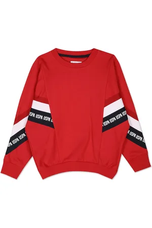 Ralph Lauren Girls Typography Printed Cotton Sweatshirt