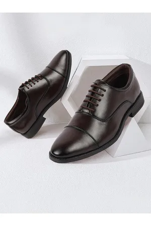 FAUSTO Men Textured Formal Oxfords
