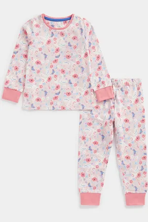 Mothercare Girls Printed T-shirt With Pyjamas