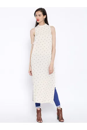 Tokyo talkies white 2024 lace detail maxi tunic