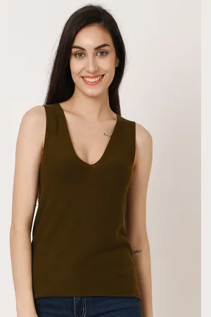 NoBarr Women Green Styled Back Top