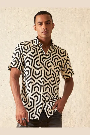DENNISON Men Smart Block Printed Casual Shirt