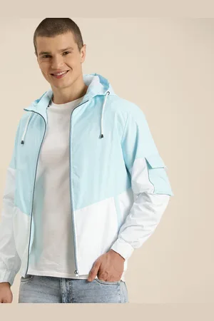 HERE&NOW Colourblocked Tailored Hooded Casual Jacket
