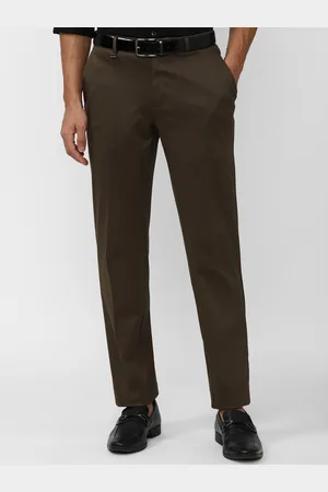 V Dot Men Skinny Fit Mid-Rise Formal Trousers