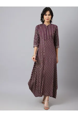 Khushal K Floral Printed A-Line Ethnic Dress