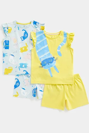 Mothercare Girls Pack Of 2 Printed T-shirt with Shorts