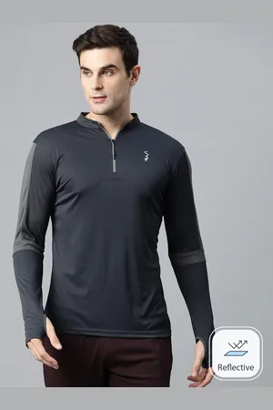 Campus Striped Half Zipper Long Sleeve T-shirt