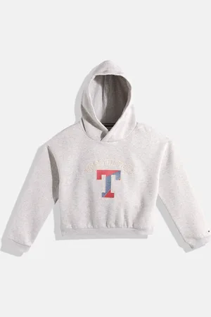 Tommy Hilfiger Girls Brand Logo Printed Hooded Sweatshirt