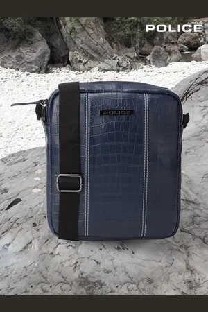 Police Men Textured Messenger Bag