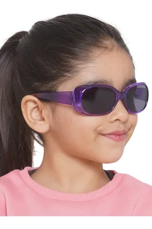 Carlton London Girls Black Lens & Purple Oversized Sunglasses