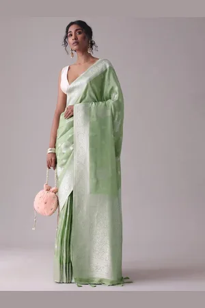 KALKI Fashion Floral Woven Design Zari Saree With Blouse