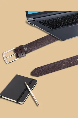 Mast & Harbour Men Textured Leather Formal Belt