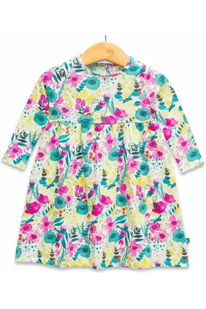 Juscubs Infants-Girls Floral Printed A-Line Dress