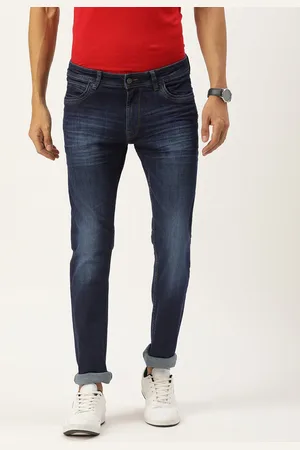 Peter England Men Slim Fit Light Fade Stretchable Jeans