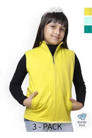 BAESD Girls Pack of 3 Fleece Lightweight Crop Bomber Jacket