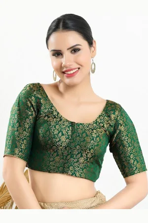 SALWAR STUDIO Floral Woven Design Saree Blouse