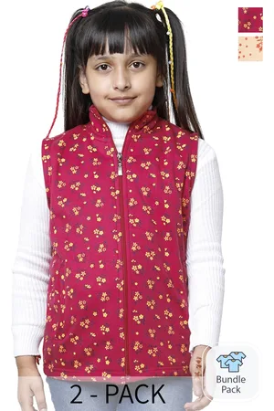 BAESD Girls Pack Of 2 Floral Lightweight Open Front Jacket