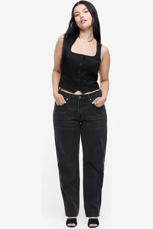 H&M Women Curvy Fit Straight Regular Jeans