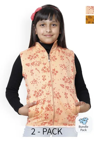 BAESD Girls Pack Of 2 Floral Lightweight Open Front Jacket