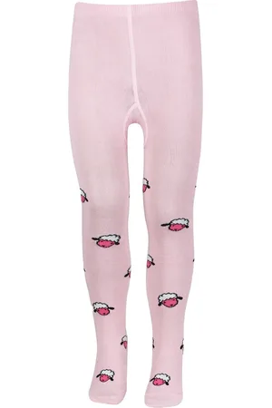 Bonjour Kids Printed Cotton Tights With Attached Stockings
