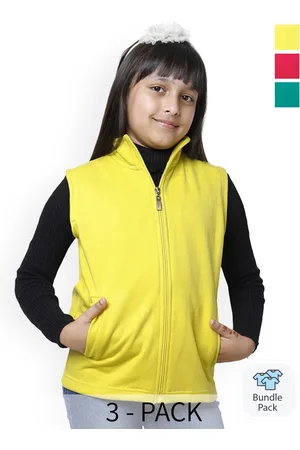 BAESD Girls Pack Of 3 Fleece Lightweight Bomber Jacket