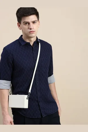 Invictus Sport Slim Fit Geometric Printed Cotton Casual Shirt