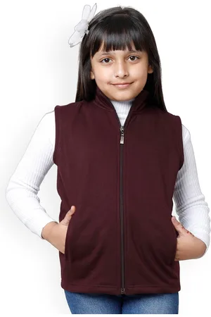 BAESD Girls Fleece Lightweight Open Front Jacket