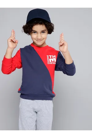 HERE&NOW Boys Colourblocked Pure Cotton Sweatshirt